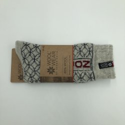 Schne, starke Wollsocken mit Norwegen-Motiv