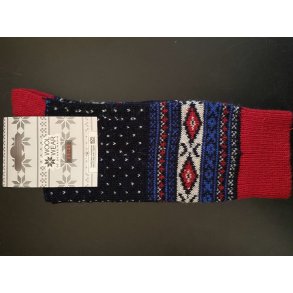 Schne, norwegische Wollsocken mit einem klassischen Muster