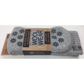 Haussocken aus 70% Wolle mit Anti-Rutsch-Funktion