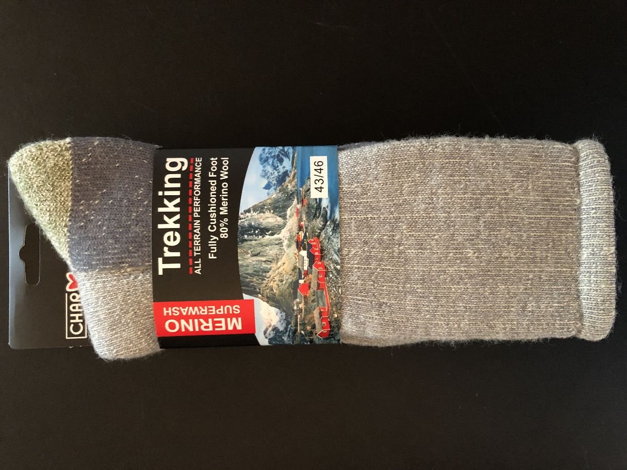 Wollsocken aus 85% Merinowolle im Trekkingmodell