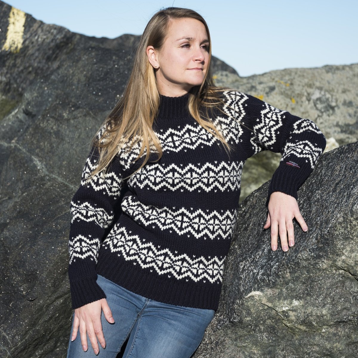 Ingen Regnjakke klæde Islænder sweater ⇒ 100% ren ny uld køb hos Uldhuset