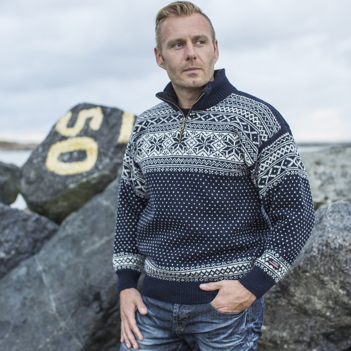 Striktrøje fra Norge af 100% ren uld fra Norwool