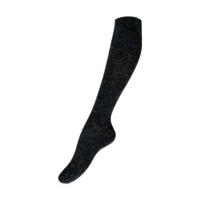 Knielange Socken aus Alpakawolle in Anthrazit