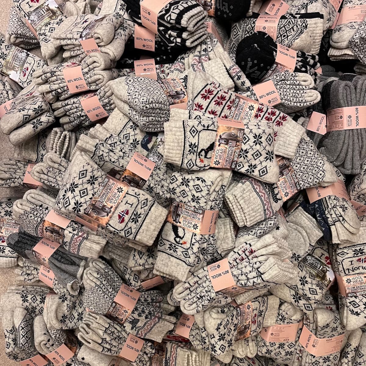 2 pak assorterede rag sokker