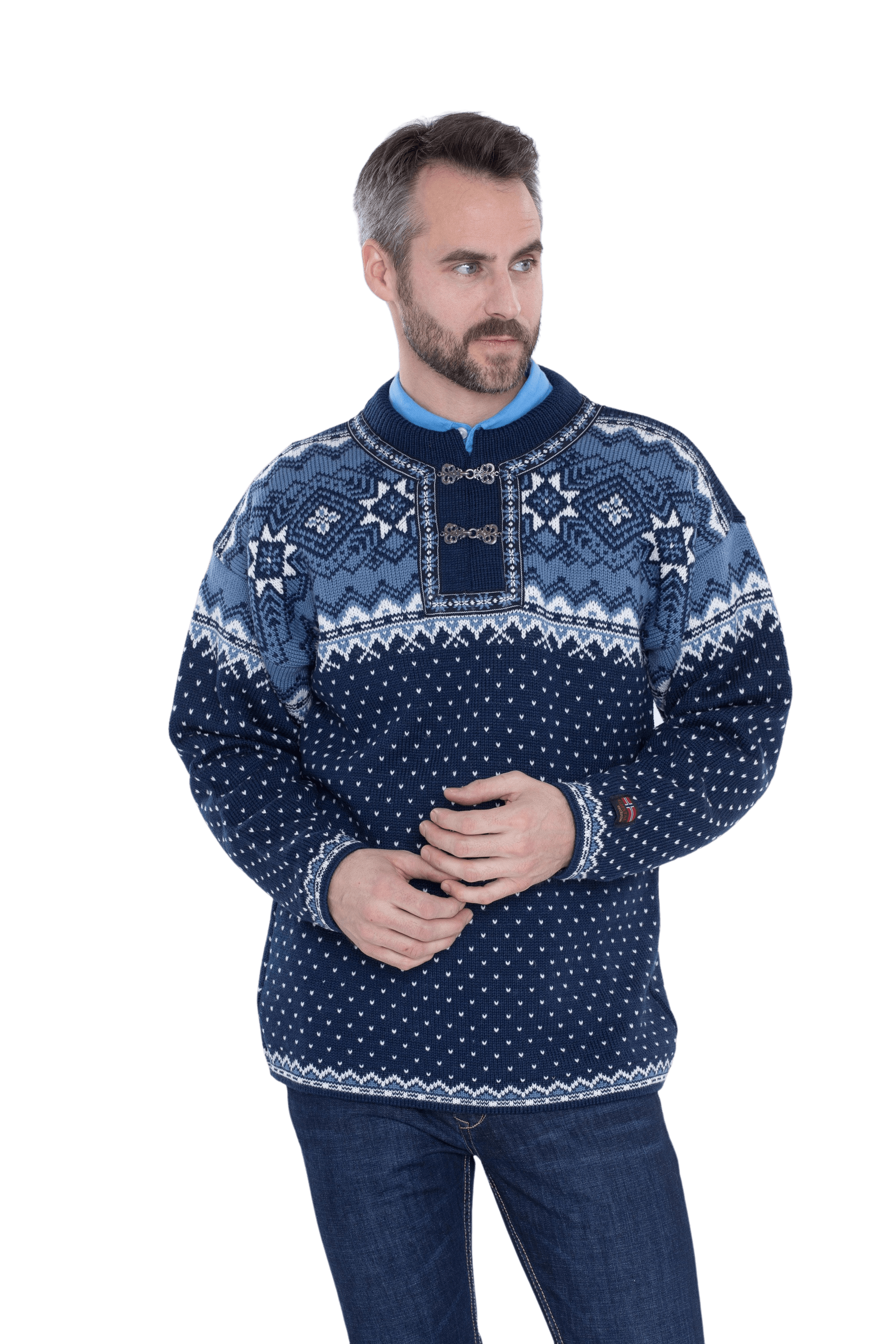 En norsk sweater i kamgarnsuld med et twist