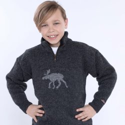 Smart brne sweater i 100% ren ny uld.