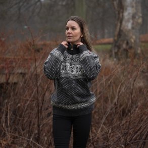 Varm uldtrje i flot norwool design i 100% ren uld til kvinder