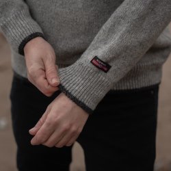 Norsk uld striktrje i 100% uld med klassisk mnster