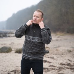 Smart norsk uldstrik i 100% ren ny uld