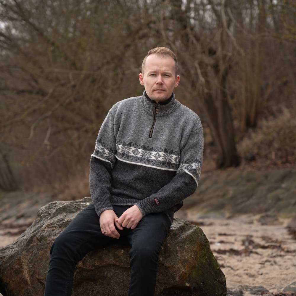 Varm uldtrje i originalt norsk design i 100% ren uld. 