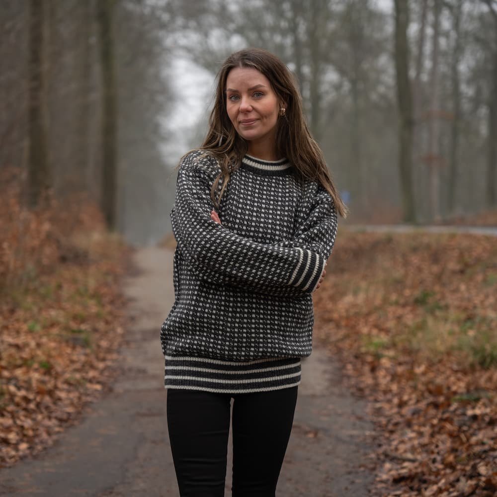 Klassisk strik i 100% ren uld med traditionelt mnster