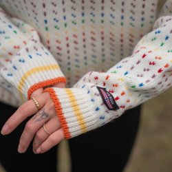 Norsk strik med multifarvet mnster til kvinder