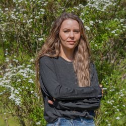 T-shirt med langermer til kvinder, i 100% ekstra fin kologisk merinould