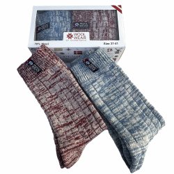 Blde strik sokker i flot 2-pak gaveske  