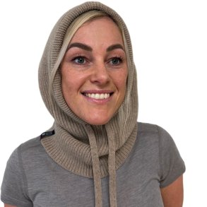 Balaclava 100% superfine merinould, beige