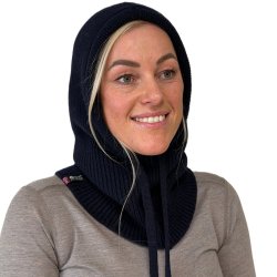 Balaclava 100% superfine merinould, navy