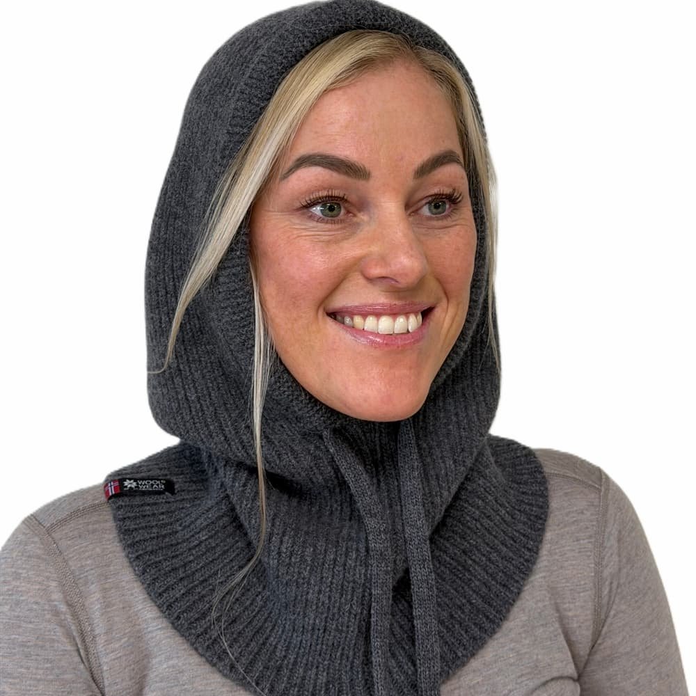 Balaclava 100% superfine merinould, antracite gr�
