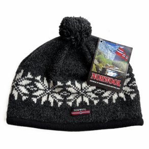 Klassiske norsk hue med kvast af 100% ren uld