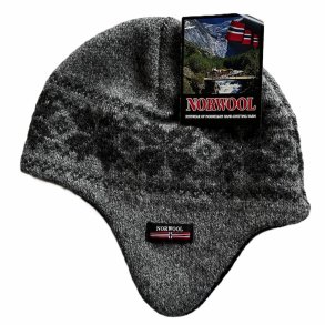 Norsk strikhue, m.gr m/reklap