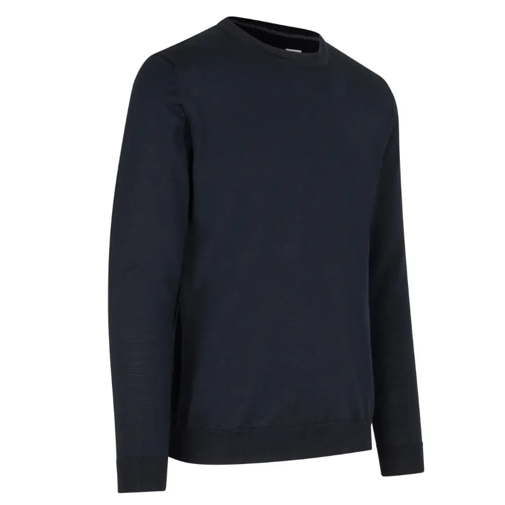 Pullover til mænd i merinould - Enkle og elegante. Navy S