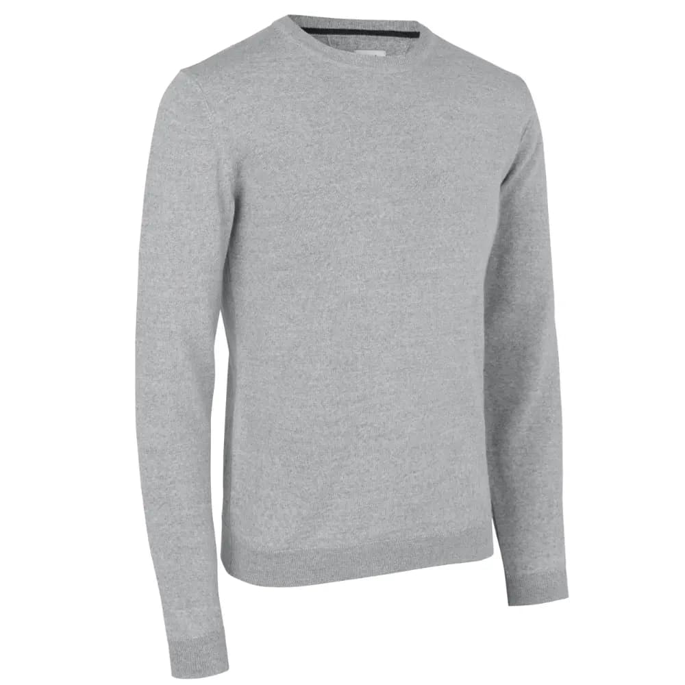 Pullover til mænd i merinould - Enkle og elegante. Lys grå melange S