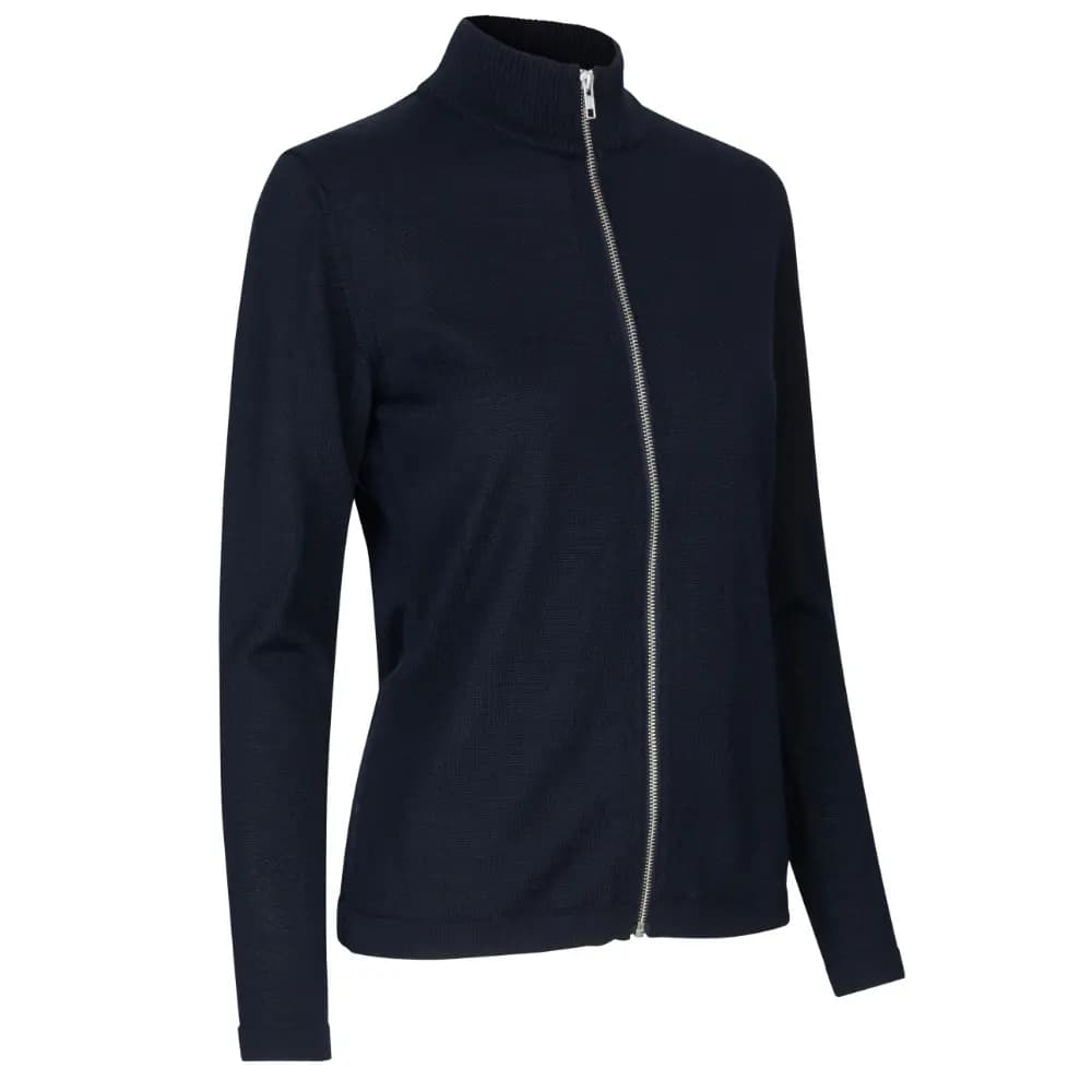 Merinoulds Cardigan Navy Blå | Dame