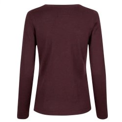 Lkker merino pullover | dame, Bordeaux melange