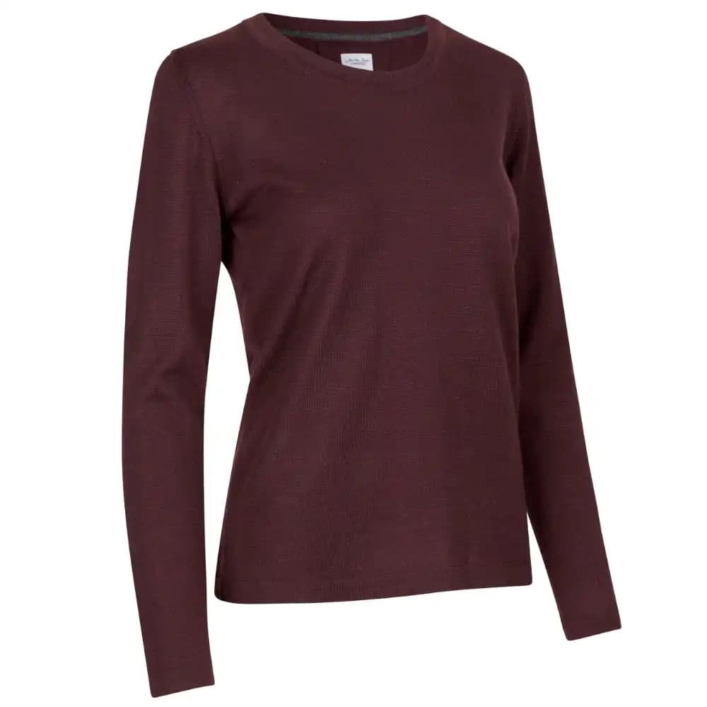 Lkker merino pullover | dame, Bordeaux melange