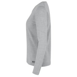 L�kker merino pullover | dame, Lys gr� melange 