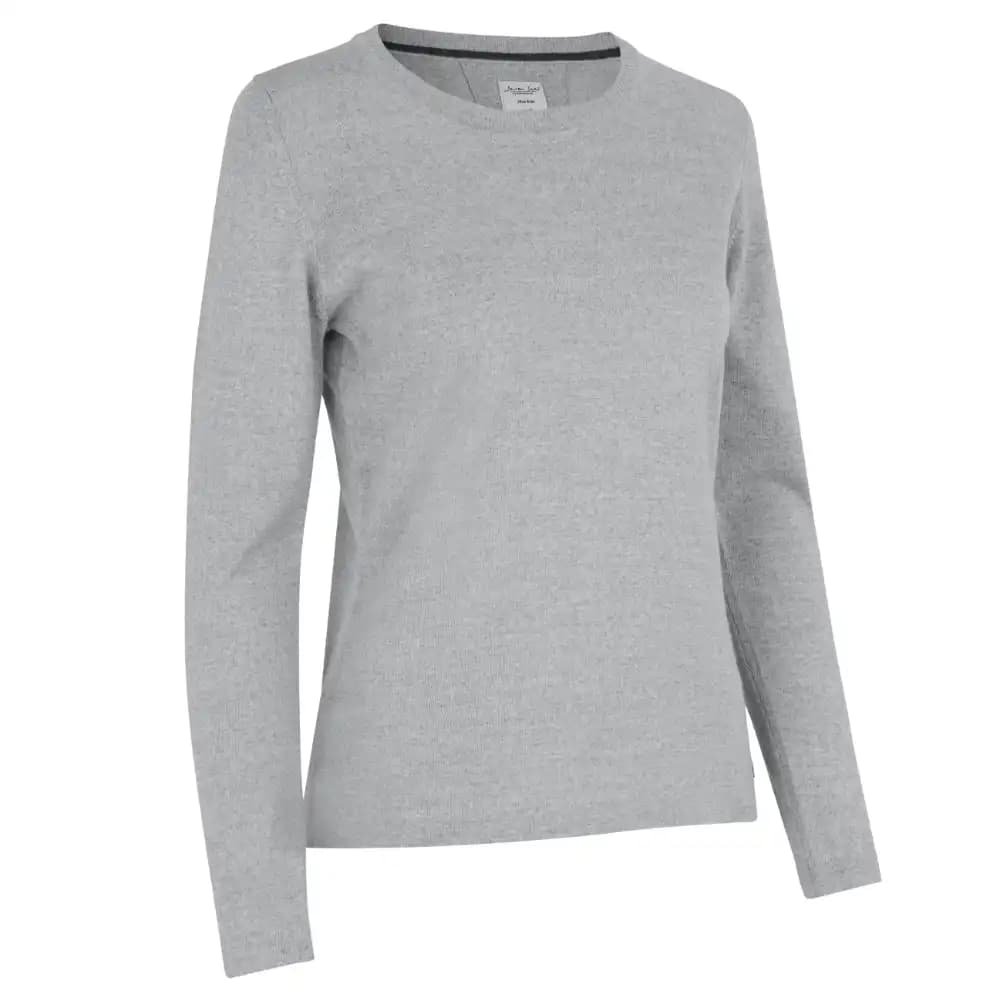 Lkker merino pullover | dame, Lys gr melange 