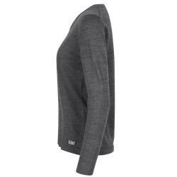 Lkker merino pullover | dame, Mrk gr melange