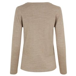 Lkker merino pullover | dame, Sand melange 