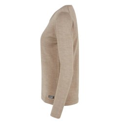 Lkker merino pullover | dame, Sand melange 