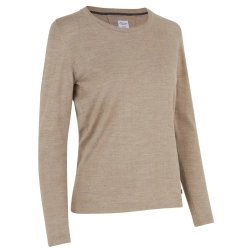 Lkker merino pullover | dame, Sand melange 