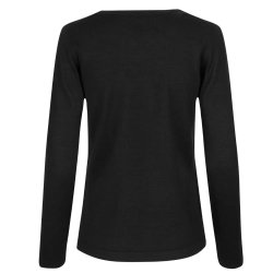 L�kker merino pullover | dame, sort