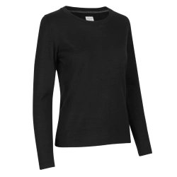 L�kker merino pullover | dame, sort
