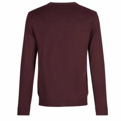 Pullover til mnd i merinould - Enkle og elegante. Bordeaux melange