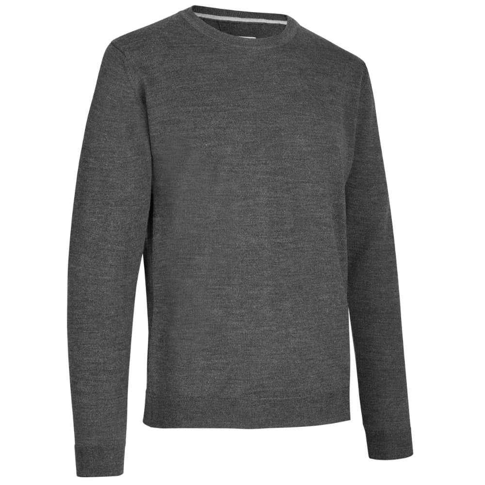 Pullover til mnd i merinould - Enkle og elegante. Mrk gr melange