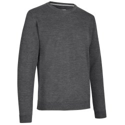 Pullover til mnd i merinould - Enkle og elegante. Mrk gr melange