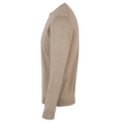 Pullover til mnd i merinould - Enkle og elegante. Sand melange