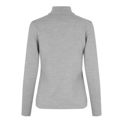  cardigan i merinould, lys gr melange | dame