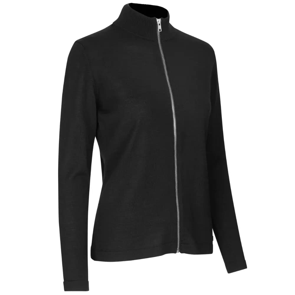 Sort Cardigan I Merinould | Dame S