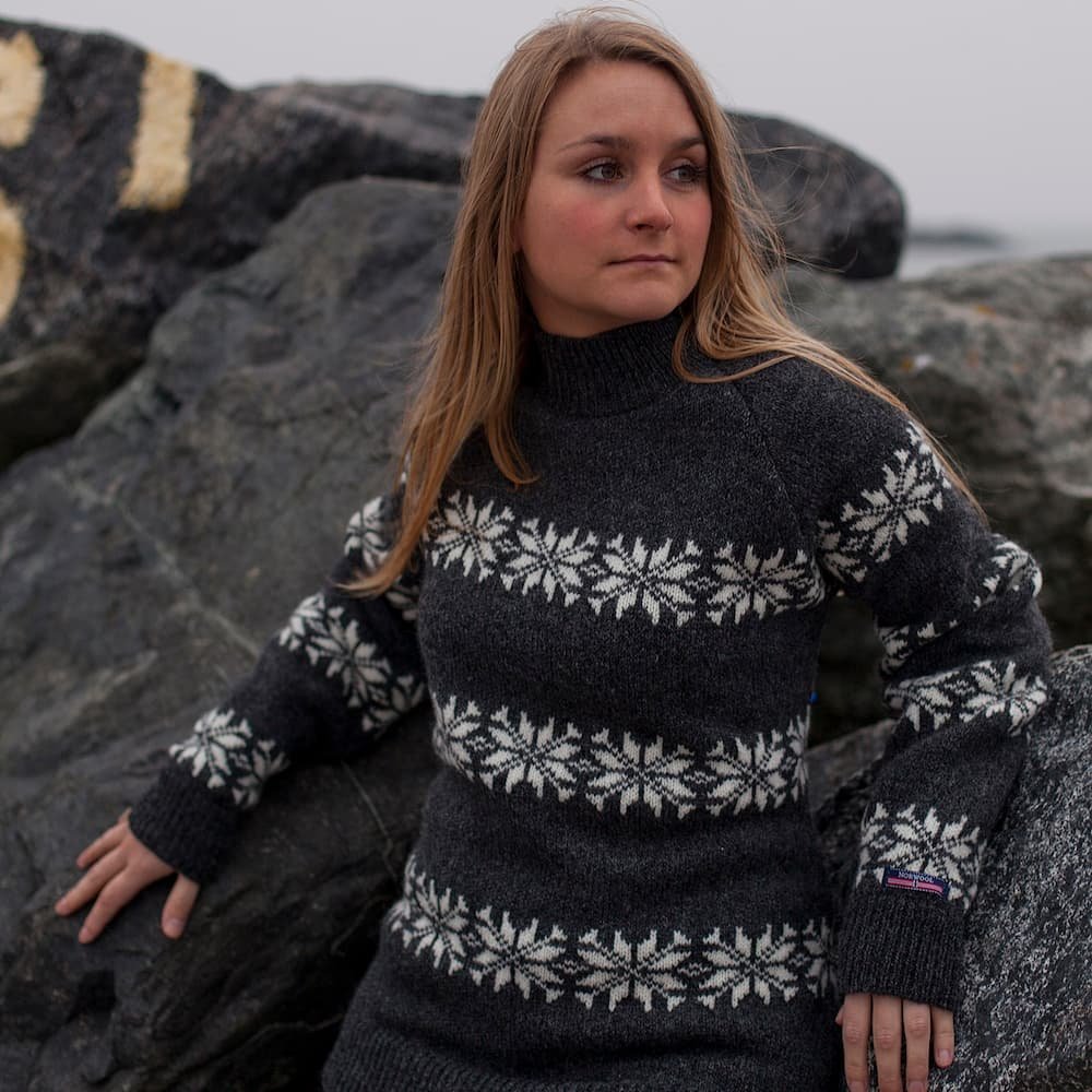 Islands uldtrje i originalt mnster af 100% ren uld