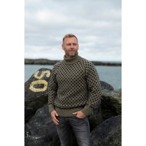 Lkker tyk islandsk striktrje af 100% ren uld til mnd