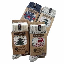 2 pak assorterede julesokker