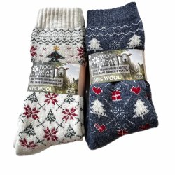 2 pak assorterede julesokker