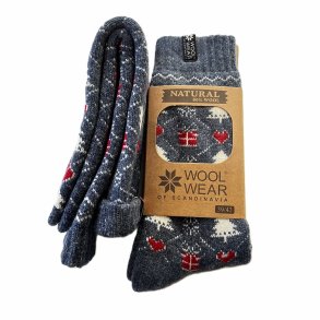 Julesokker med hjerter og flag