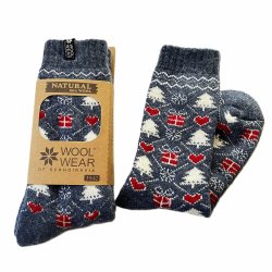 Julesokker med hjerter og flag