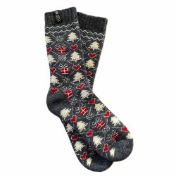 Julesokker med hjerter og flag