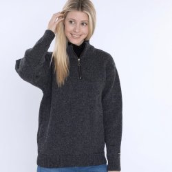 Klassisk norsk strik i 100% ren ny uld i koksgr til kvinder